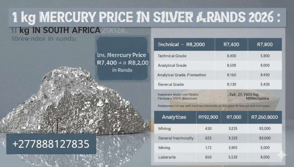 Silver Mercury for Sale in Zimbabwe: Pricing, Mining Use & Regulations